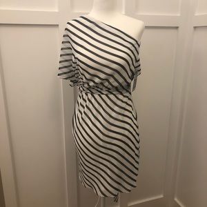 NWT Express One Shoulder Stripe Dress